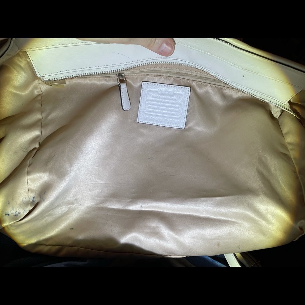 Coach’s White Laser Cut Leather Shoulder Bag - Picture 13 of 13